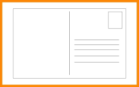 White Empty Postcard Template With Copy Area Reverse Side