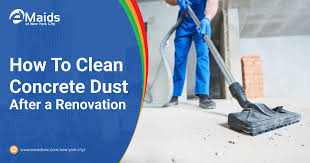 how to clean concrete dust after a