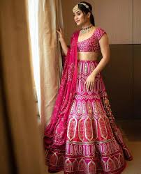 pink lehenga for an indian bride