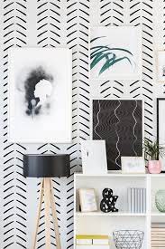 White Removable Wallpaper Black