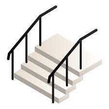 Home Stairs Icon Isometric Of Home
