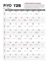 piyo t 25 hybrid workout schedule