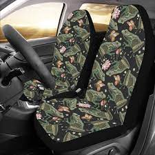 Frog Print Car Seat Covers Side Airbag
