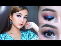 blue bold makeup tutorial bahasa