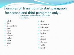 Essay Transition Words Phrases Beginning Paragraph