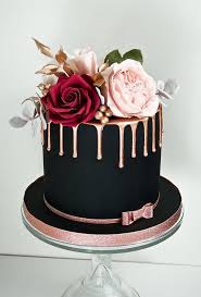 Find images of birthday cake. 30 Stylish Black Wedding Cakes Wedding Forward Beautiful Birthday Cakes Cake Designs Pretty Cakes