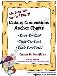 Free Set Of Making Connections Anchor Charts School