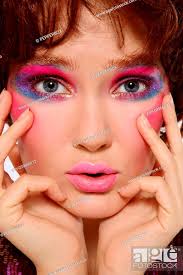 beautiful with crazy disco makeup