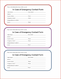 Emergency Contact Form Word Rome Fontanacountryinn Com