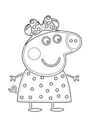 Vuoi imparare a disegnare peppa pig? Peppa Pig Da Colorare Stampa Immagini In Pdf A4 In Bianco E Nero Gbr