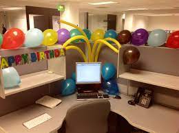 office desk birthday decorations