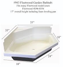 943 Fleetwood Rv Fiberglass Bath Tub