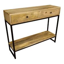 Industrial Console Table Mango Wood