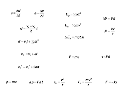 physics formula sheet ncea physics info