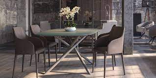 Astro Dining Table In Gray Slate For