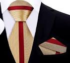 Gold & Deep Red Adagio Necktie