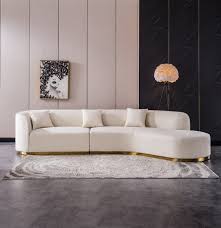 Modern Sectional Sofa Gold