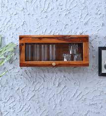 Sheesham Wood Wall Shelf With Door