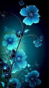 blue flowers wallpaper for iphone