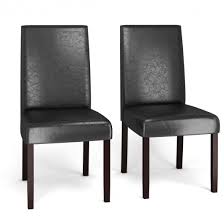 Beautiful dining chairs that are both classic and cutting edge in a gorgeous harbor gray finish. Dining Chairs Solid Oak Legs Dining Room Chairs Urban Style Wood Leatherette Chairs W Padded Seat Ideal For Dining Room Kitchen Office Cafe And Restaurant Set Of 2 Brown