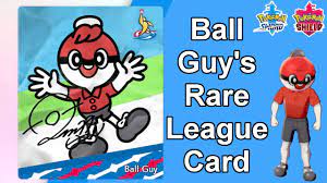 The ball guy mascot will also reward the player after defending their title in wyndon stadium. How To Get Ball Guy S Rare League Card Pokemon Sword Shield Youtube