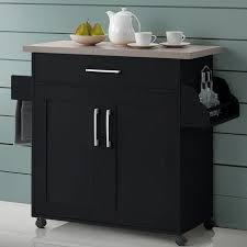 If you have a small boxy kitchen, rather than cramming all your pots and pans into a deep cupboard that is going to become a nightmare when you need to find a particular frying pan, consider swapping a cupboard for a drawer. Espresso Kitchen Trolley Cart Island Rolling Storage Prep Table Utilit Toyzor