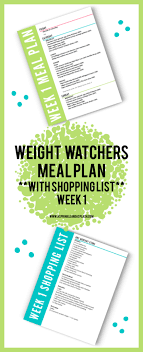 weight watchers meal plan week 1 a
