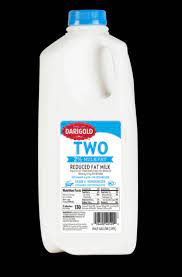 2 reduced fat milk half gallon jug