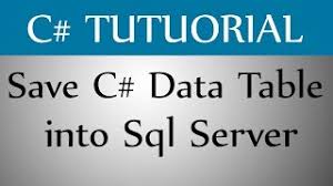 how to save c data table into sql