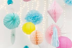 cute party paper decorations hanging