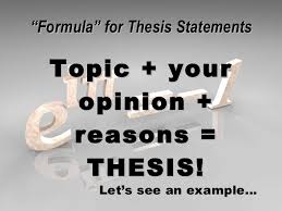 Thesis Statement Tutorial  Write a Thesis Statement in   More