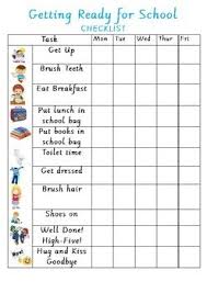 Getting Ready For School Checklist Morning Routine Kids