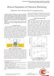 PDF) Process Parameters of Ultrasonic Machining