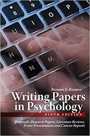 Improve grammar, word choice, and sentence structure in your papers. Amazon Com Writing Papers In Psychology 9781111726133 Rosnow Ralph L Rosnow Mimi Books