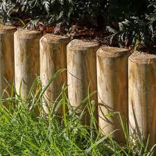1m Wood Log Roll Garden Border Fix Edge