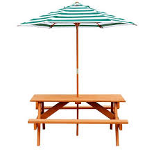Picnic Table With Umbrella