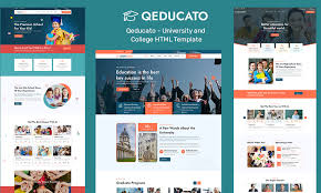 university and college html template