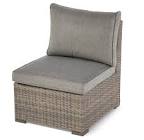 Bala All-Weather Wicker Outdoor Patio Middle Chair Canvas