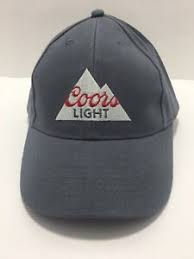 Coors Light Beer Gray Baseball Cap Hat With Adjustable Snapback Logo New Ebay