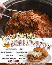 slow cooker beer pulled pork the