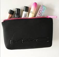black pink makeup cosmetics bag
