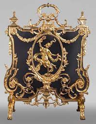 Antique Napoleon Iii Style Firescreen