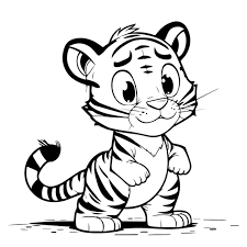 premium vector a cartoon tiger cub