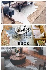 real cowhide rug living room ideas