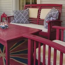 Wooden Patio Furniture Spray Painted