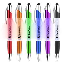 Imprinted Crystal Stylus Light Up Pen Promotional Pens Promo Direct