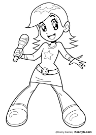 Country singer coloring page to color, print or download. Singer Coloring Pages Coloring Home