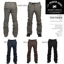 Stock 14 15 L 1 Erwan Thunder Pant Chocolate Military Black Grey Blue Khaki Snowboard Clothing Pants