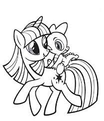 Simply choose the image you would like to color, print it out, and enjoy coloring it! My Little Pony Coloring Pages Twilight Sparkle And Spike My Little Pony Coloring My Little Pony Drawing Horse Coloring Pages
