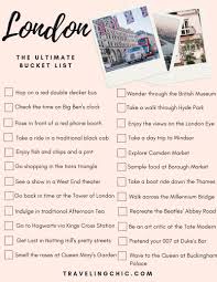 The Ultimate London England Bucket List Traveling Chic
